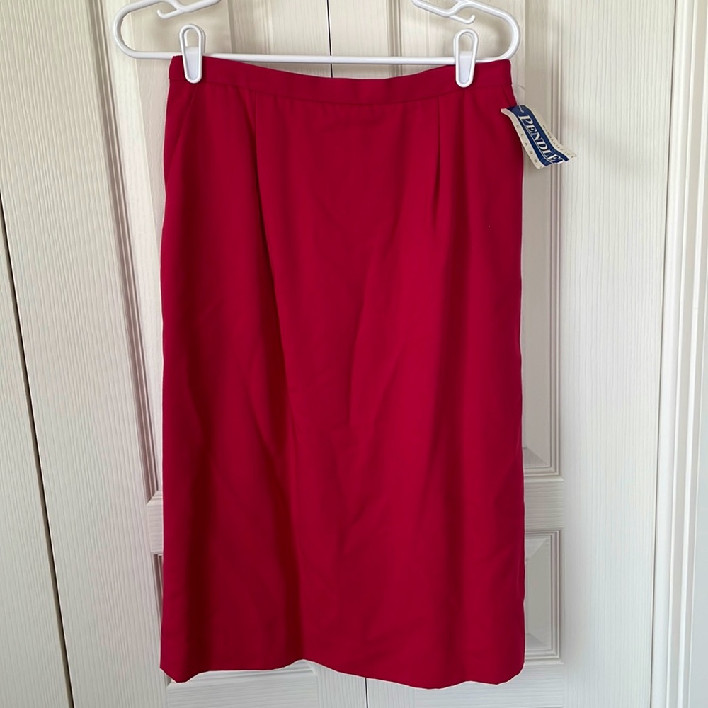 Rich red Pendleton classic vintage skirt